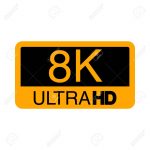 Logo 8K Ultra HD. Vector illustration of 8K video.